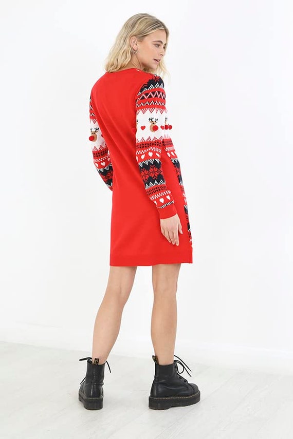 Christmas jumper tunic dress top