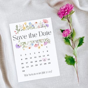 Modèle de carte Save the Date, eCard, imprimable et personnalisable.