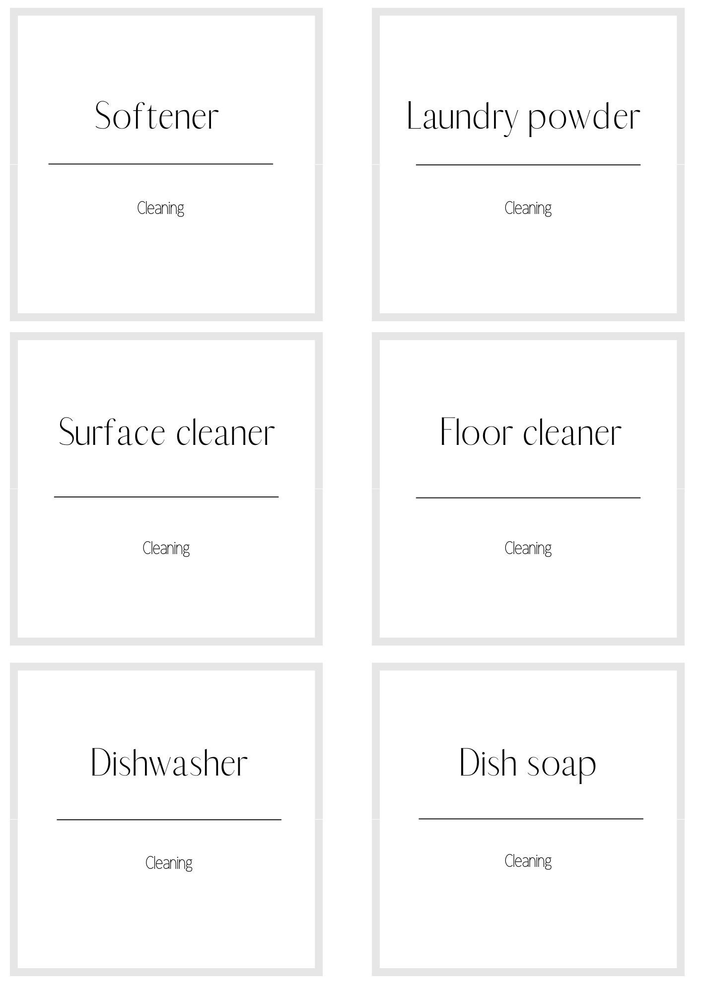 Printable Jar Labels Kitchen Labels Kitchen Organisation Etsy