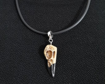 Raben Schädel Halskette, Vogel Schädel Kette, Schädel Halskette, Gothic Schmuck, Gothic Schmuck, Raben Schädel Choker, Schädel Kette, Vogel