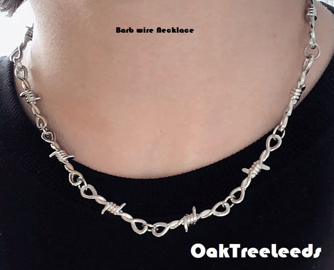 Necklace Punk Style Barbed Wire Chain Cheap JKP4465