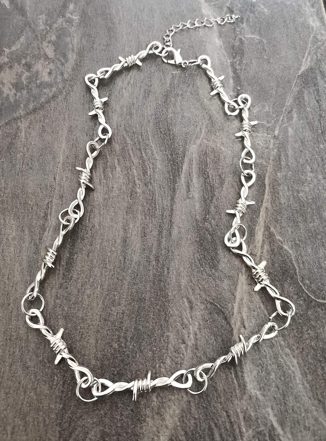 Barbed Wire Choker, Stainless Steel Barbed Wire Necklace,mens Barbed