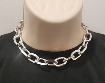 Punk choker,  CHUNKY CHAIN CHOKER, Stainless steel, Punk chain, Punk gift, Gothic Jewellery, punk necklace, Gothic necklace, Grunge necklace