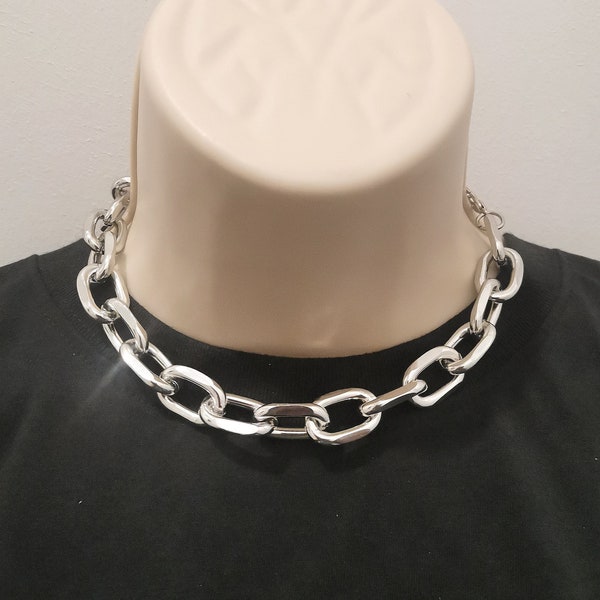 Punk choker,  CHUNKY CHAIN CHOKER, Stainless steel, Punk chain, Punk gift, Gothic Jewellery, punk necklace, Gothic necklace, Grunge necklace