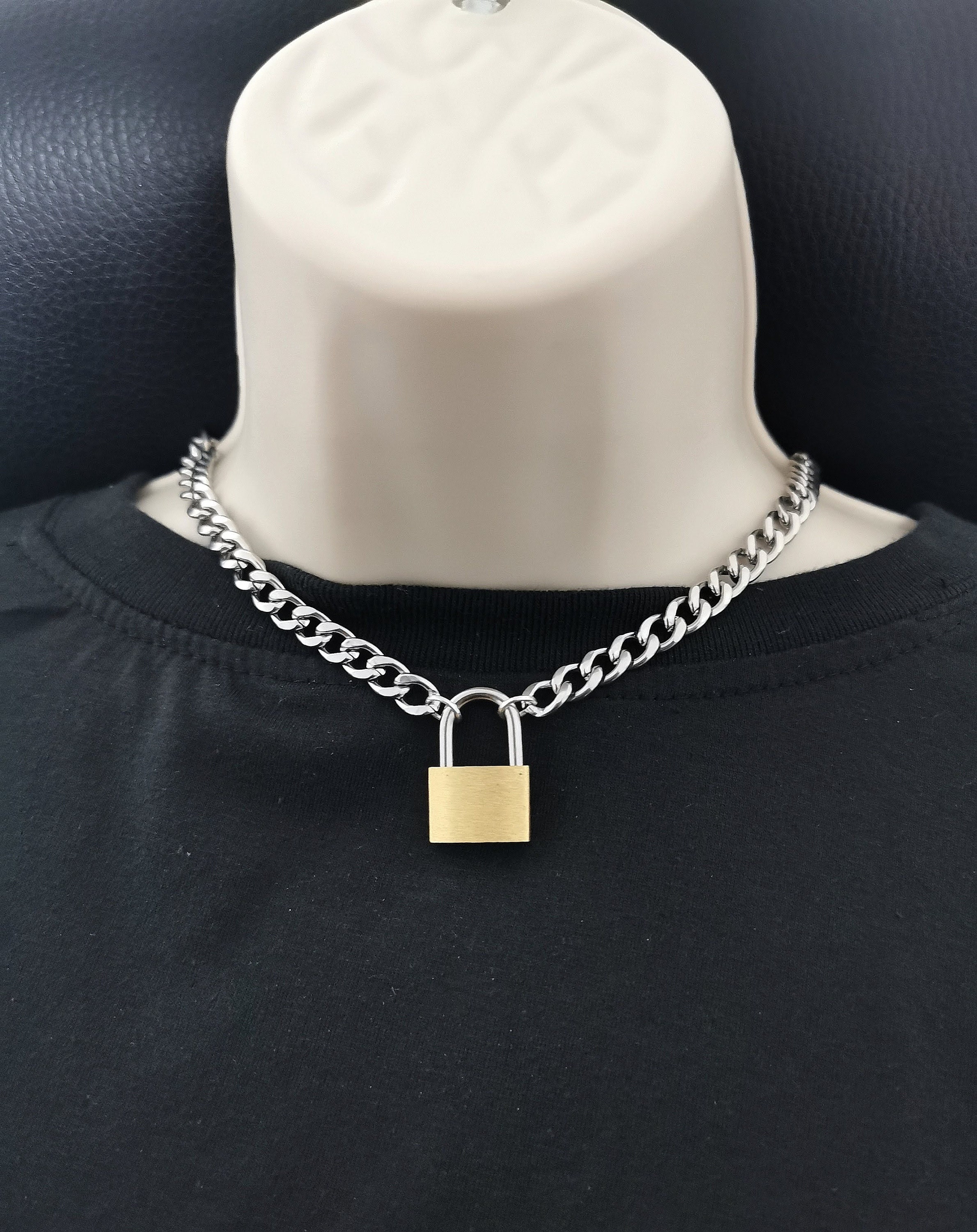 Mens padlock necklace Clearance