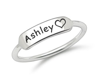 Personalized Jewelry Name Ring • Custom Stacking Rings • Skinny Custom Ring • Bridesmaids Gift • Baby Name Mom Gift • MOTHERS GIFT PSR1233