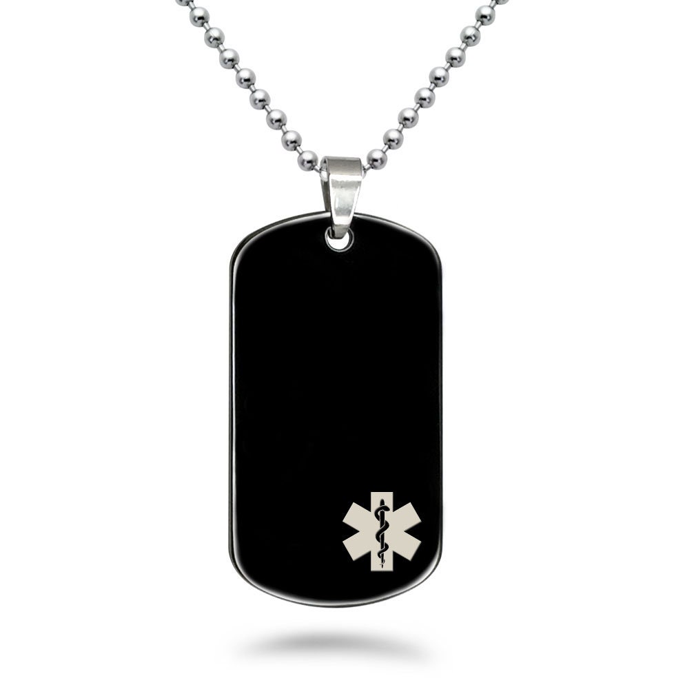 Custom Military ID Tag dog Tag Necklace, Both Sides Can Be Customized, A  Memorial Necklace Gift for Him 