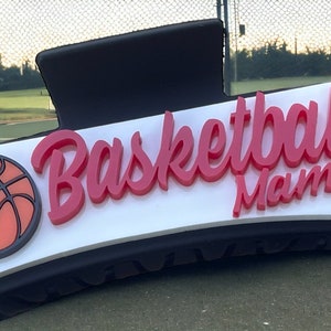 Basketball Hair Claw Clip Accessory - personalized gift for Mom, Mama, Coach, Sport, Custom Team Colors, Tournament Fashion Ware