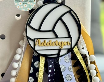 Custom Volleyball Tassel Charm for Bogg Bag, Bookbag, or Duffle - Personalized Colors, Sporty Gift for Mom, Coach, or Volleyball Athlete
