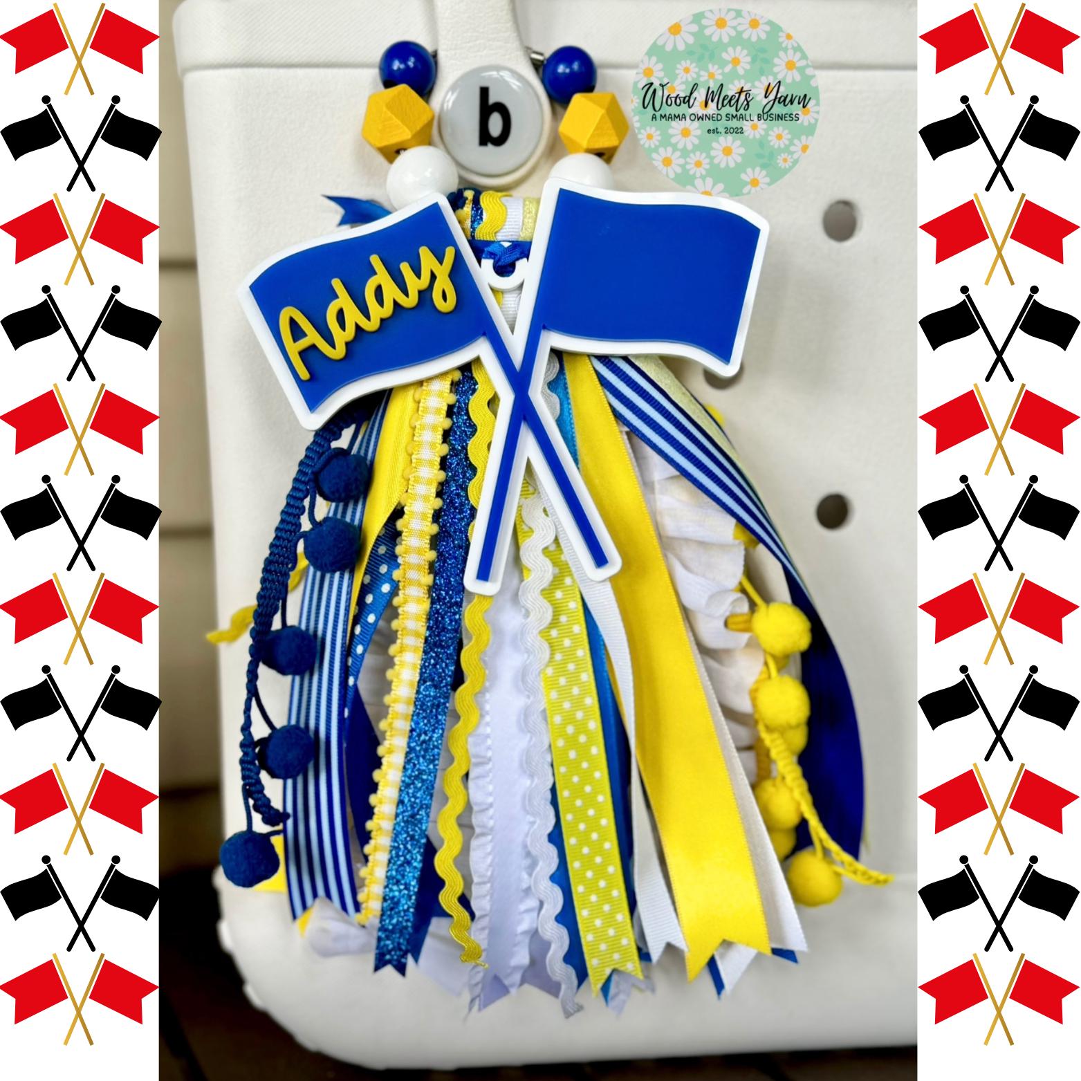 Color Guard Tassel Charm | Personalized Acrylic Bag Tag | Marching Band Gift | Guard Mom Accessory | Flag Spinner Keychain