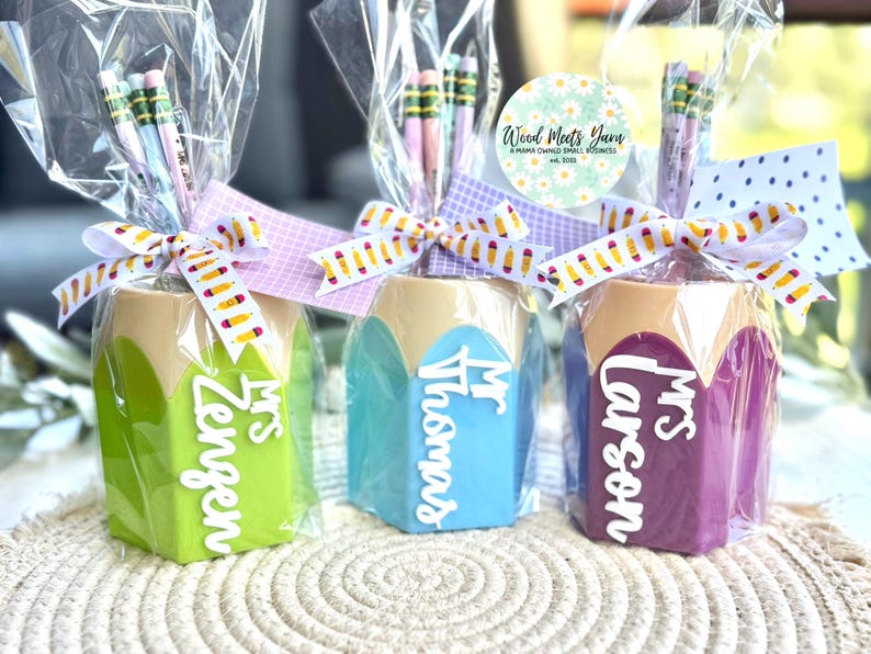 Personalized Teacher Pencil Cup & Engraved Pencils – Custom Desk Organizer, Teacher Gift, End of Year Gift, Appreciation Gift image 6