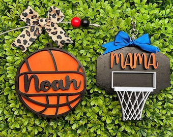 Basketball Bag Tags | Bogg bag Charm | Car charm | Raising Ballers | Custom Player Name and Number | Ornament | Gift for Player and Coaches