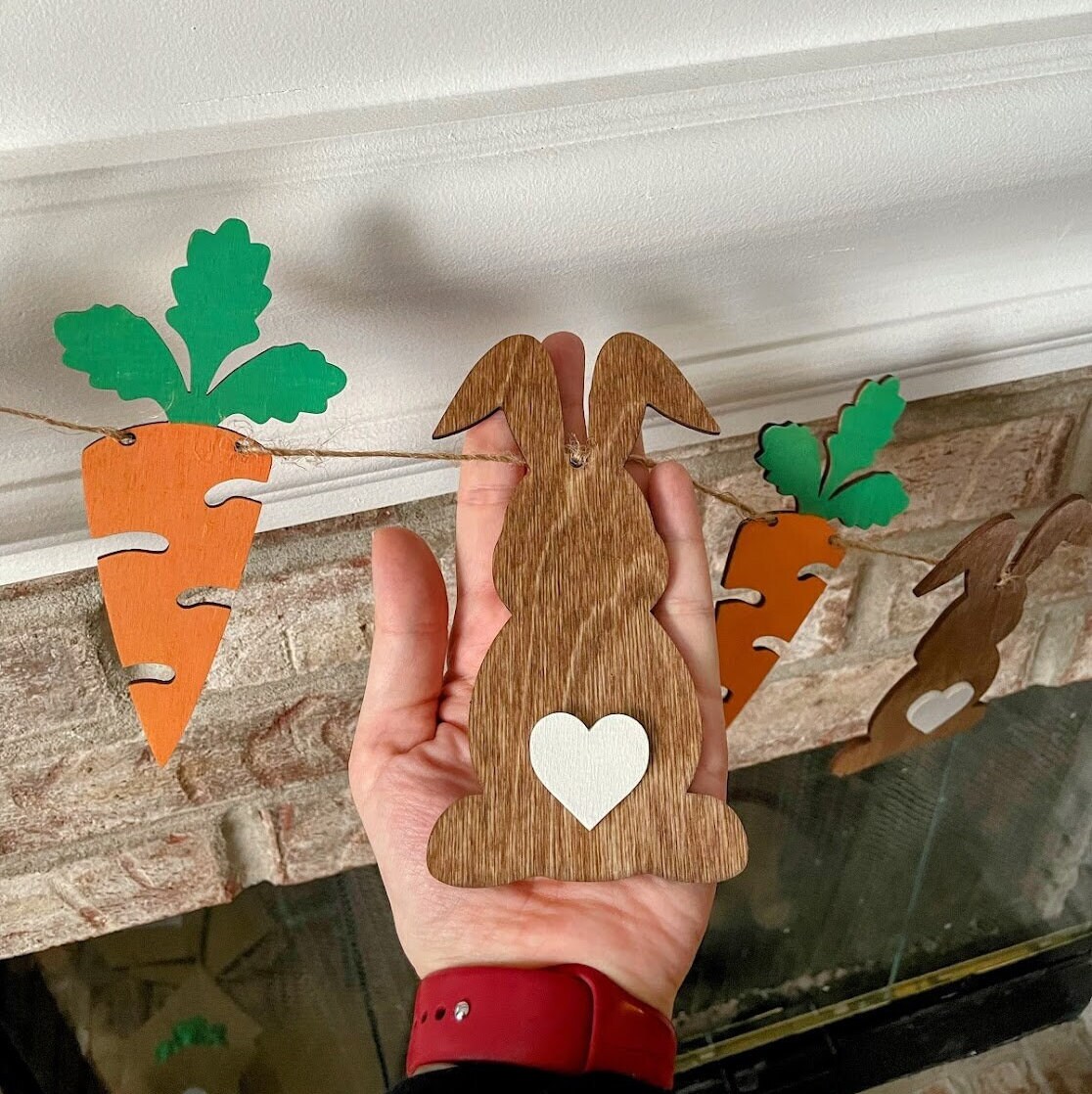 Easter Bunny and Carrot Garland - Etsy