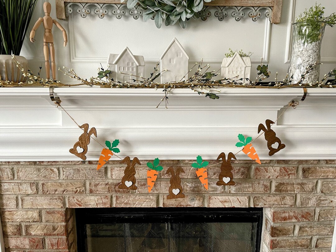 Easter Bunny and Carrot Garland - Etsy