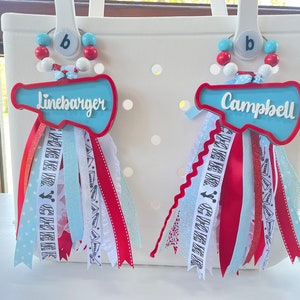 Cheer bogg bag tag, Cheerleader Tassel Charm Sport Duffle bag, Gym bag Coach, custom personalized colors, Cheer bag, Bookbag, tag Tournament
