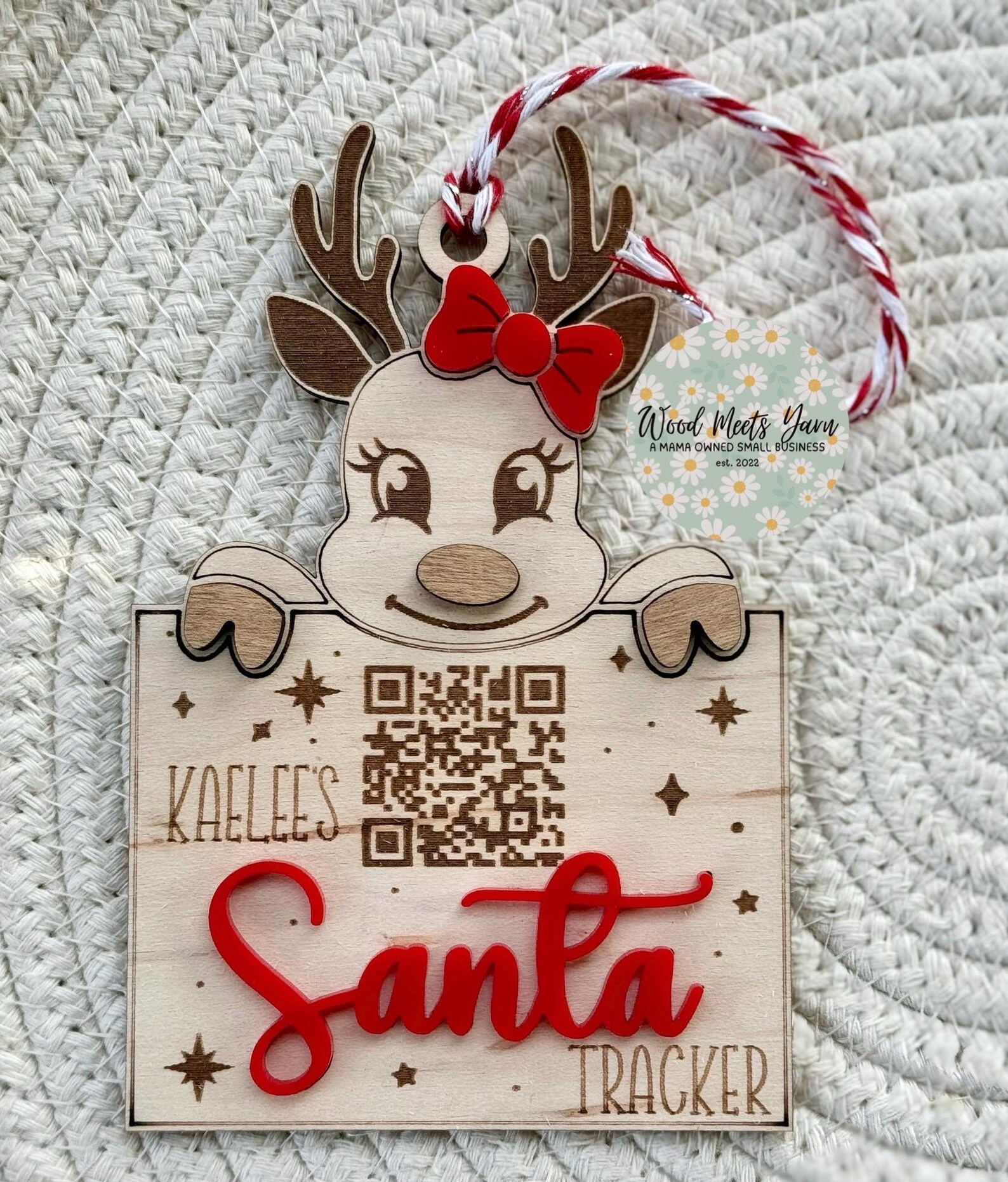Interactive Santa QR Tracker, Santa Tracker Ornament, Santa QR Code, QR ...