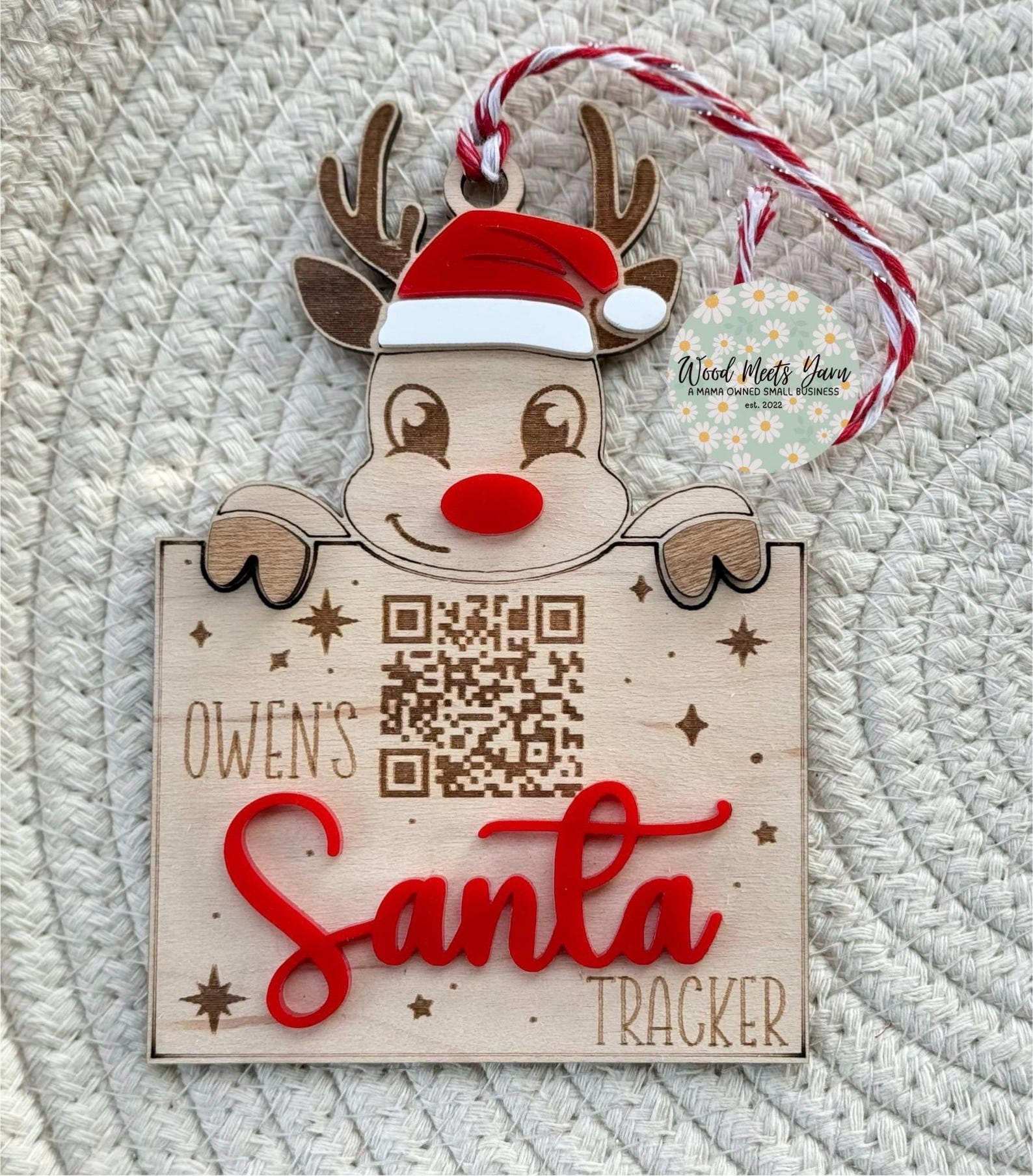 Interactive Santa QR Tracker, Santa Tracker Ornament, Santa QR Code, QR ...