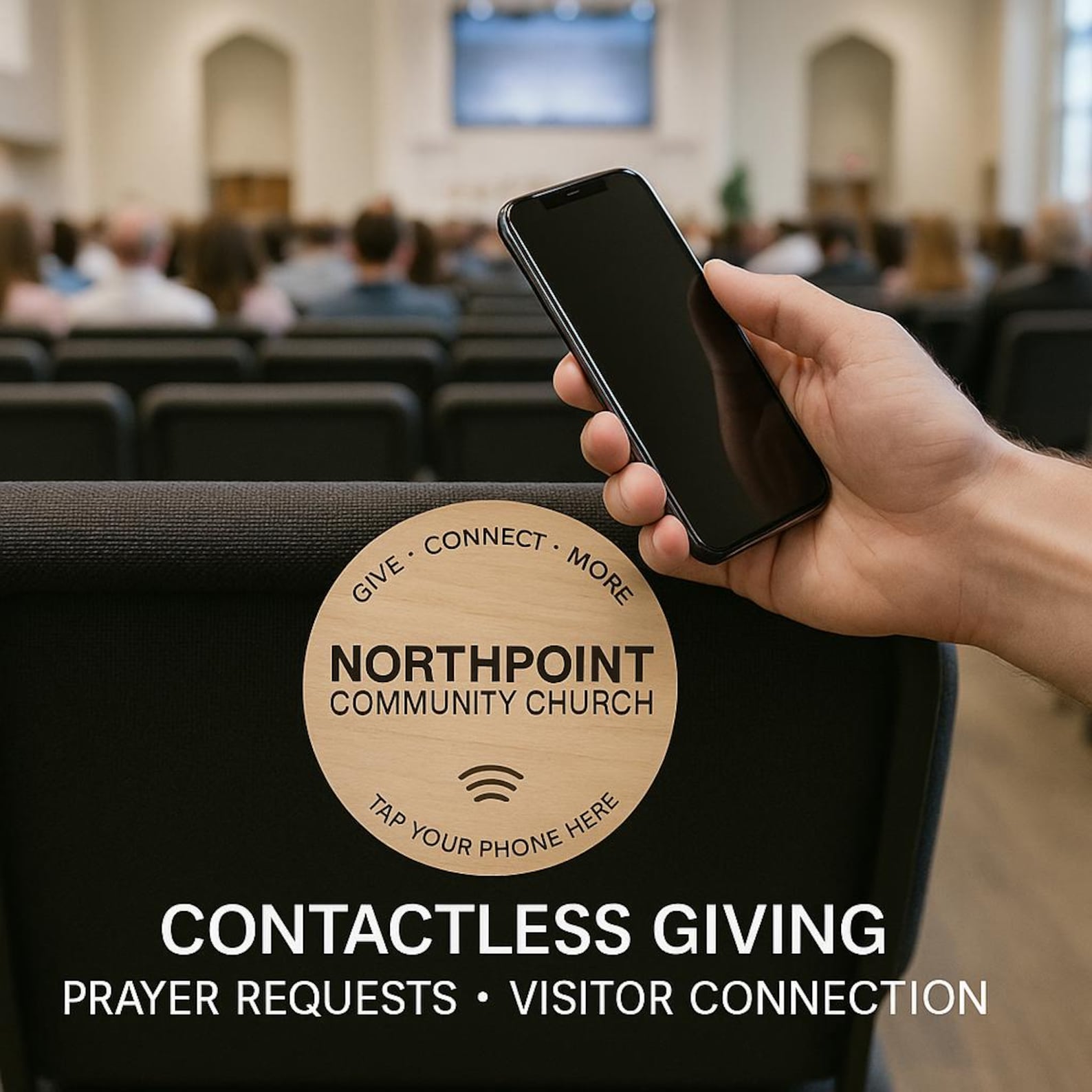 Custom NFC Donation Tag, Tap to Donate Church Circle - Etsy