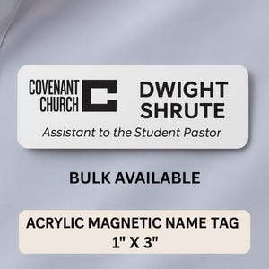 Custom Acrylic Magnetic Name Badges – Personalized Name Tags for Work, Events, and Business Branding