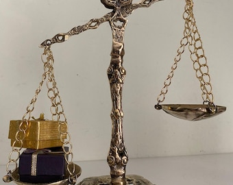 Handmade Brass Scales of Justice, Law Office Decor
