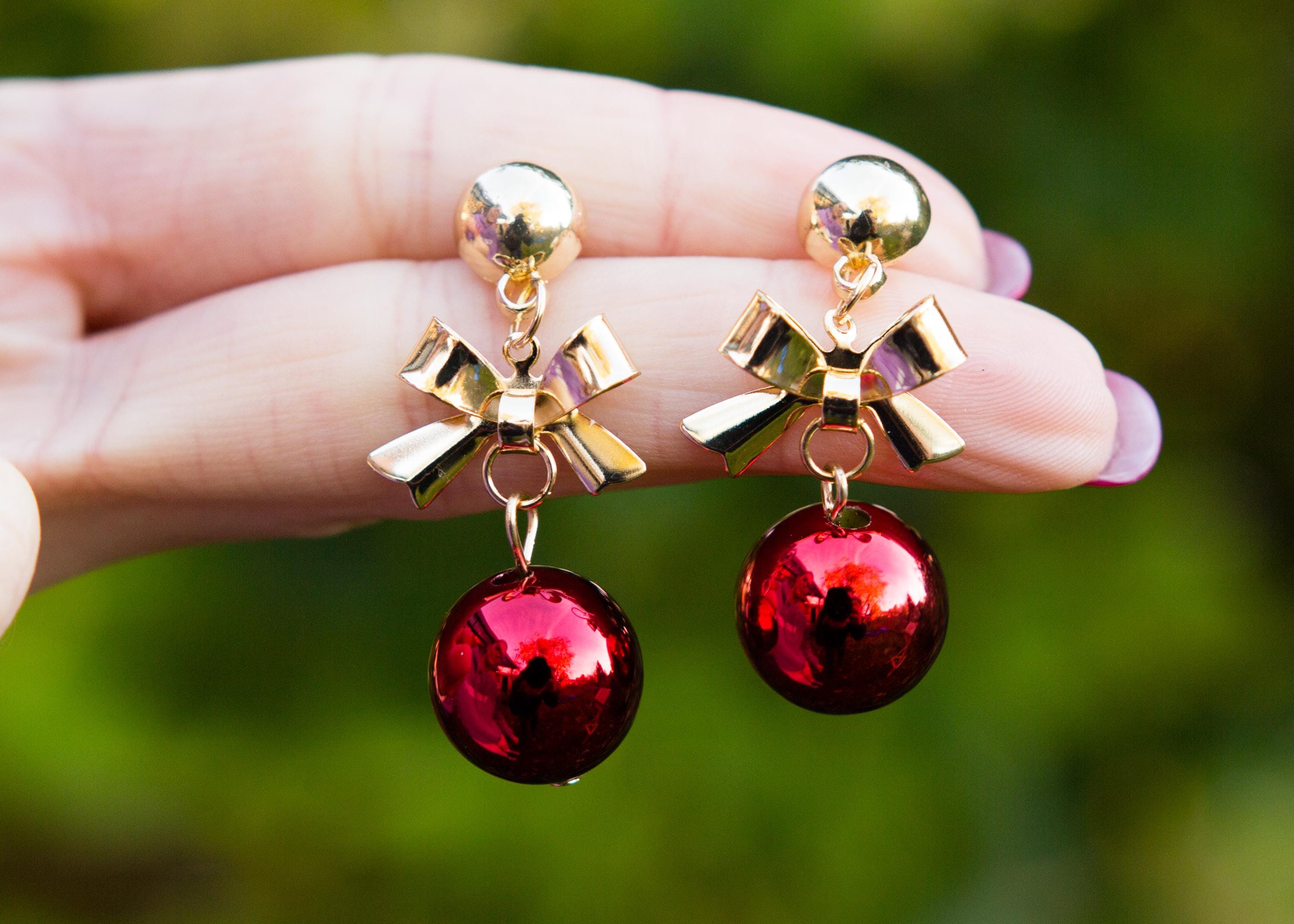 Weihnachtsohrringe Mit Brisur Weihnachts Geschenk Ohr Schmuck