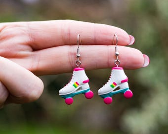 Roller skate earrings - Carnival - 80s