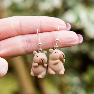 Boucles d'oreilles capybara