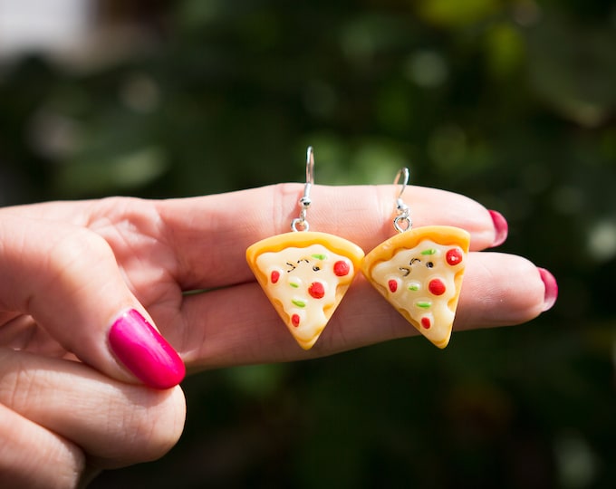 Pizza earrings