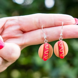hot dog earrings