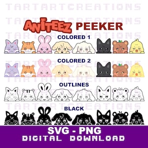 Ateez ANITEEZ Peeker SVG Cut File: Kpop Decals (Digital Download)