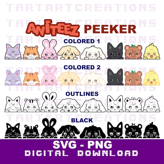 Ateez ANITEEZ Peeker SVG Cut File: Kpop Decals (digital Download
