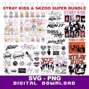 Stray Kids SKZOO Super Bundle SVG PNG Schnittdatei (Digitaler Download)