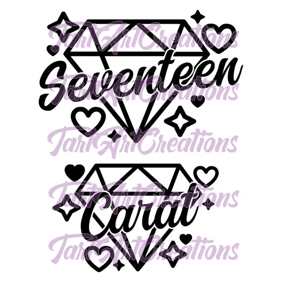SEVENTEEN Members Name Svg Cut File for Cricut, Silhouette