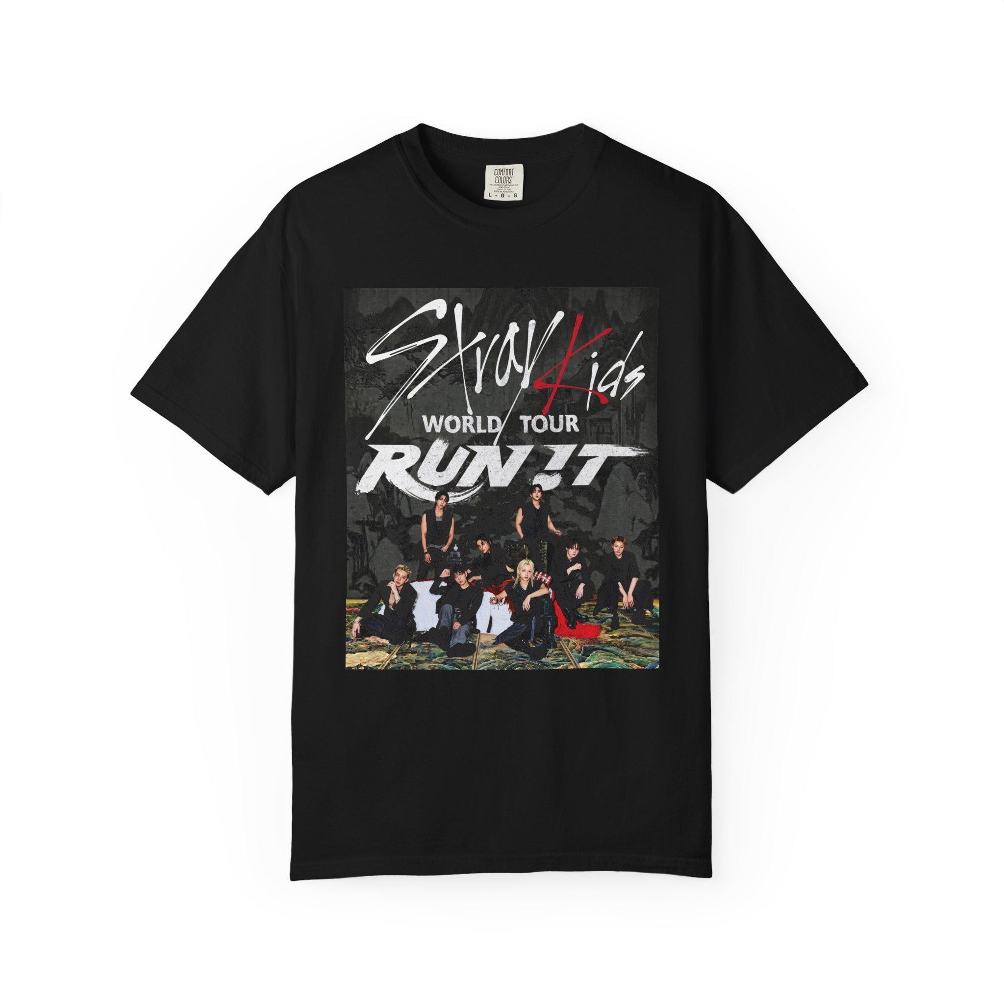 Stray Kids Run It World Tour Concert T-shirt, Kpop Graphic Tee