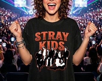 Stray Kids Run It World Tour PNG SVG、ハーフトーンTシャツデザイン