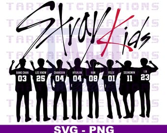 Stray Kids Silhouette SVG: Kpop Fan Art (Digital Download)