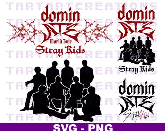 Stray Kids dominATE SVG Cut File for Cricut and Silhouette, Kpop Stray Kids, PNG For Vinyl Prints, tshirt prints, stickers, vector, kpop svg