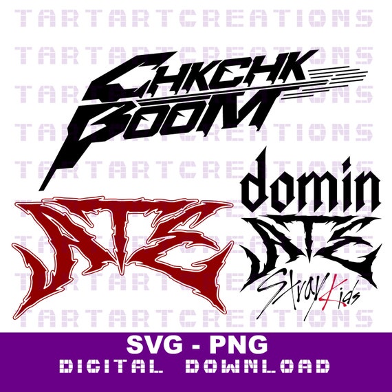 Stray Kids Chk Chk Boom ATE SVG カット ファイル (Cricut