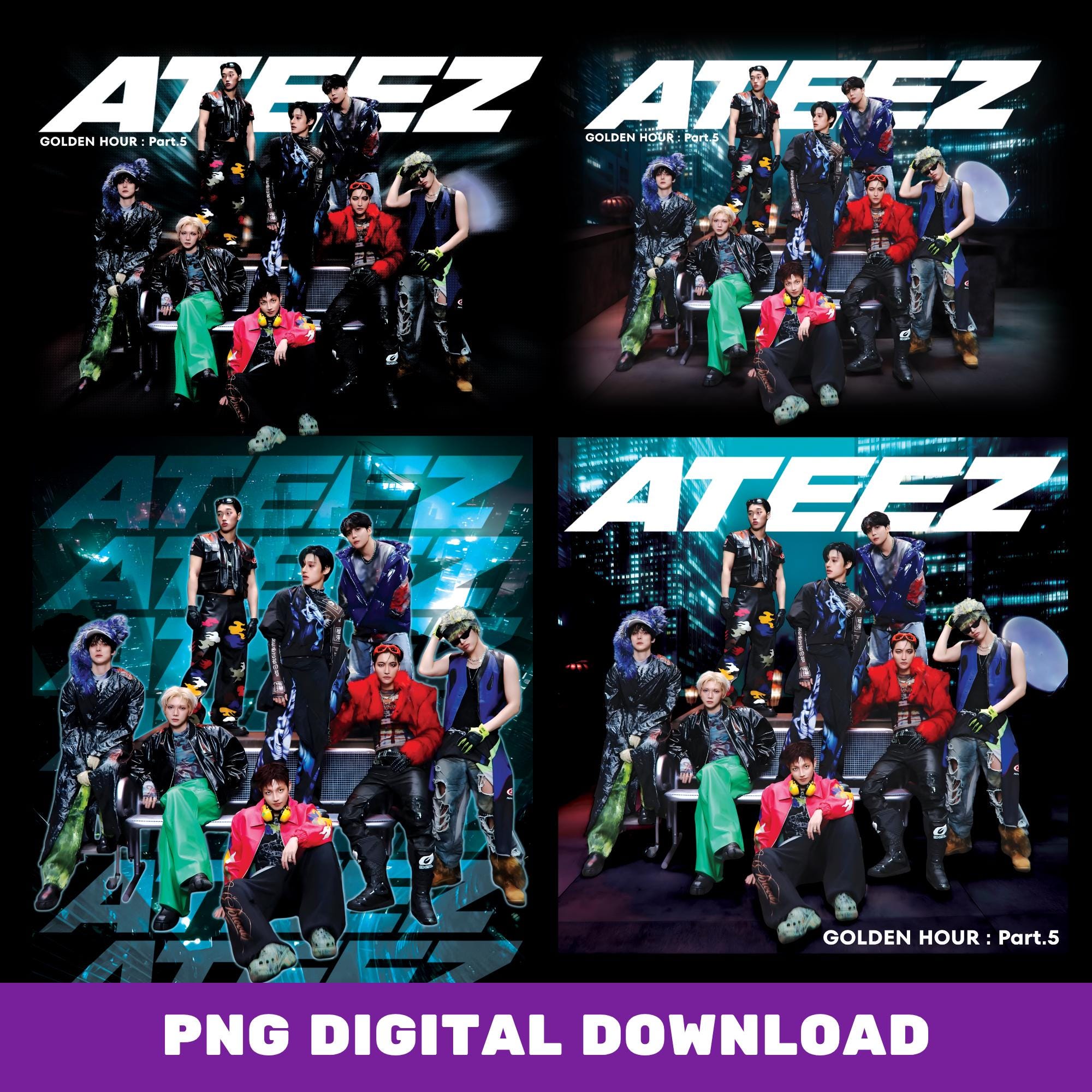 ATEEZ x ANITEEZ スーパーバンドル SVG カットファイル (Cricut および