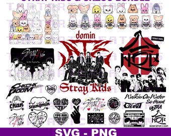Stray Kids SKZOO Bundle Svg Cut File for Cricut, Stray Kids logos, Stray Kids skzoo characters, HOP, ATE, stickers, mugs, decals