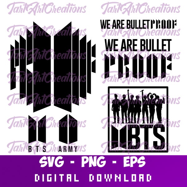 BTS PROOF Logo BUNDLE Svg Cut File for Cricut, Silhouette, bts Clipart, bts army, bts silhouette, Vinyl Prints, tshirt prints, car decals