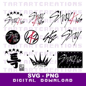 Stray Kids SVG Cut File for Cricut, Silhouette, Kpop Stray Kids, PNG For Vinyl Prints, tshirt prints, stickers, vector