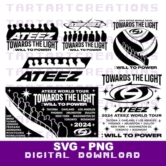 ATEEZ Towards the Light SVG PNG Cut File: Kpop Vector Graphics - Etsy