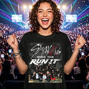 Stray Kids Run It World Tour PNG SVG, Halftone T-Shirt Design, Kpop Cricut Cut File, Stray Kids Concert Merch, Sublimation Digital Download image 8