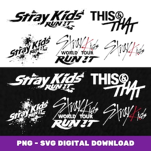 Stray Kids Run It World Tour PNG SVG, Halftone T-Shirt Design, Kpop Cricut Cut File, Stray Kids Concert Merch, Sublimation Digital Download image 19