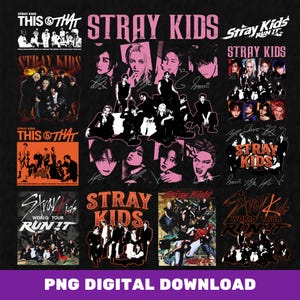 Stray Kids Run It World Tour PNG SVG, Halftone T-Shirt Design, Kpop Cricut Cut File, Stray Kids Concert Merch, Sublimation Digital Download image 2