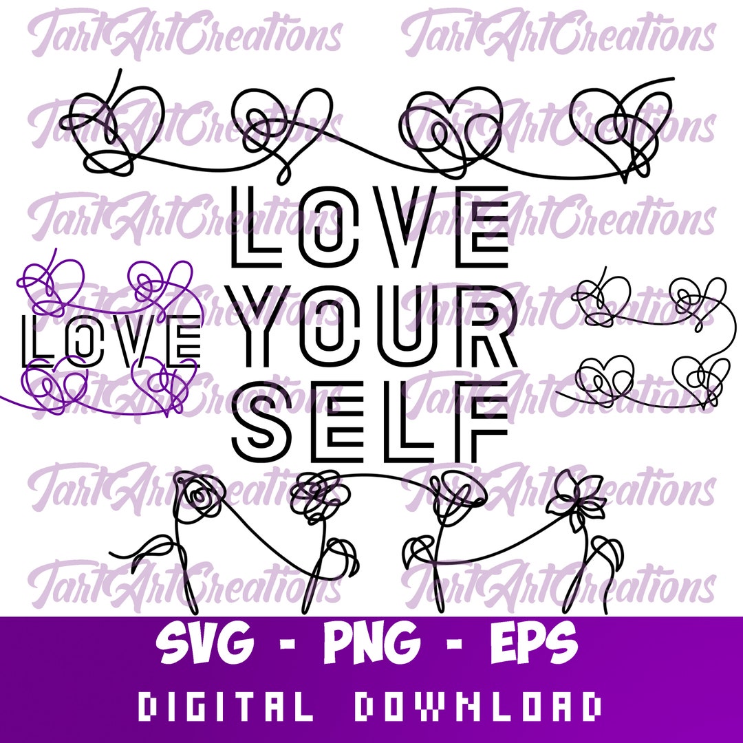 BTS Love Yourself SVG Cut Files for Cricut, Silhouette