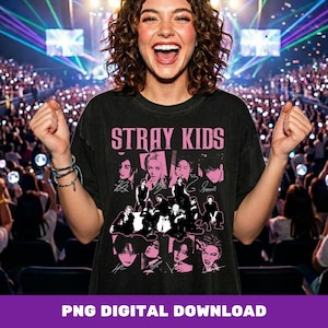 Stray Kids Run It World Tour PNG SVG, Halftone T-Shirt Design, Kpop Cricut Cut File, Stray Kids Concert Merch, Sublimation Digital Download image 3
