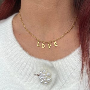 Collier personnalisé 100% acier inoxydable sur chaine maillons dorée ou argentée, collier prénom, message collier alphabet, collier initiale