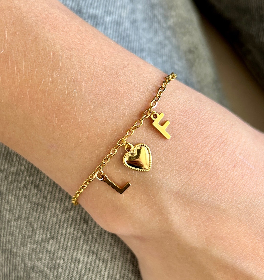 100 Stainless Steel Customizable Bracelet on Fine Gold or Silver Chain